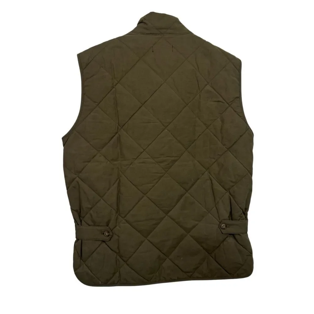 J. Crew Mercantile Full Zip Green Quilted Puffer Vest